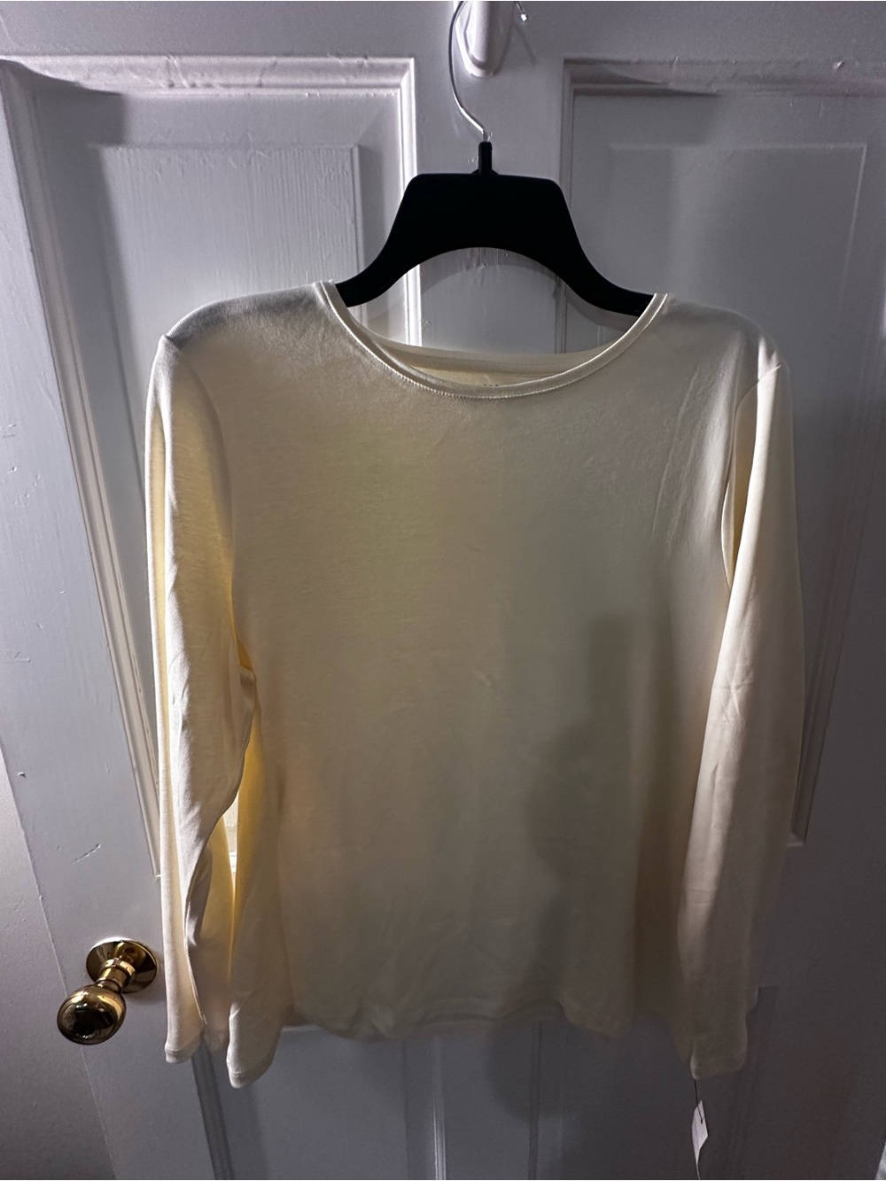 Talbots Women’s Cream Long-Sleeve Top